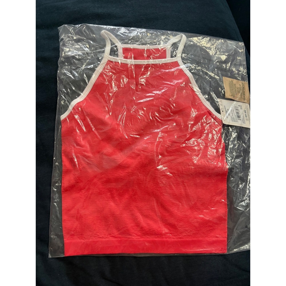 DSG Cami Womens XXS Cabana Coral Momentum Seamless Ribbed High Neck Tank Top NWT - Picture 2 of 3